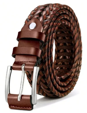 Braided Leather Belt Classic Style for Modern Men