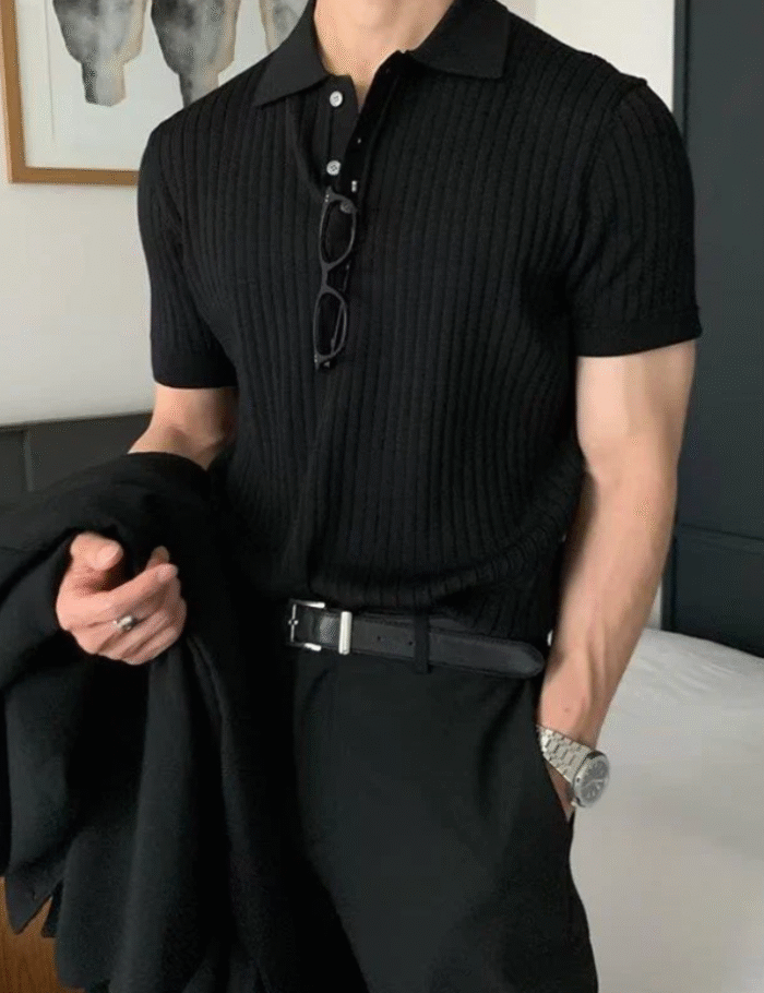 Elite Ribbed Polo Shirt 3