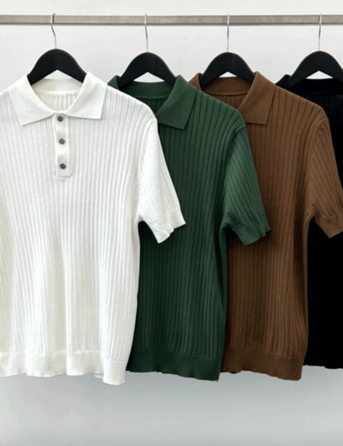 Elite Ribbed Polo Shirt 6