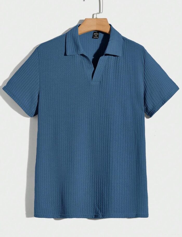 Waffle Knit Polo Shirt 1