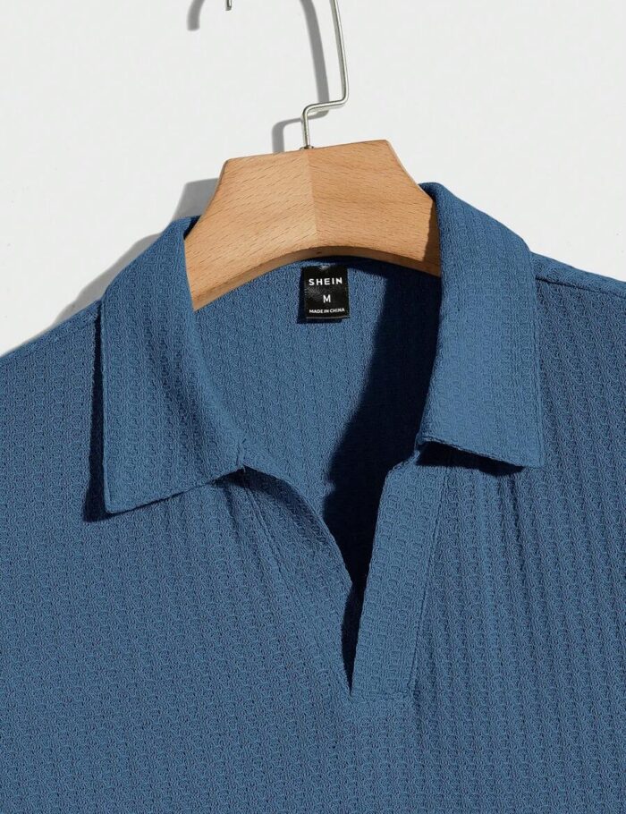 Waffle Knit Polo Shirt 3