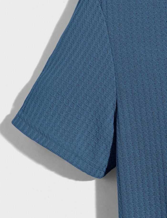 Waffle Knit Polo Shirt 4